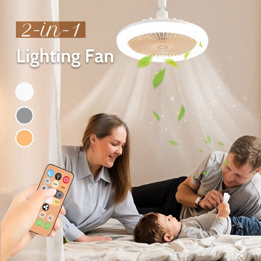 2-in-1 stille verstelbare ventilatorlamp met afstandsbediening voor de slaapkamer (Gratis verzending)