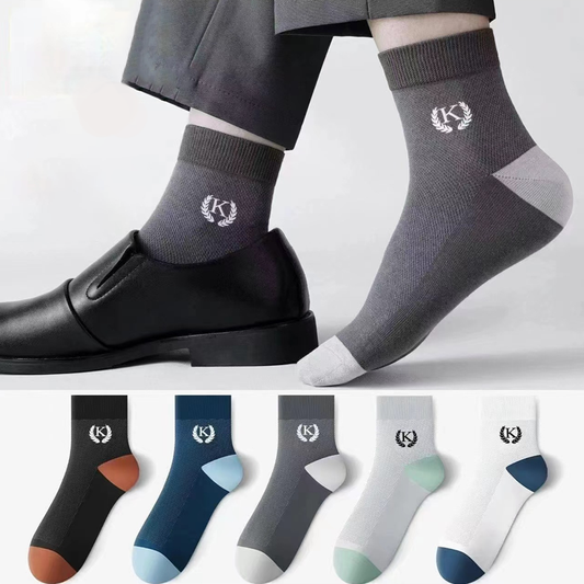 5 Pairs Heren Zomer Halflange Ultra Dunne Ademend Mesh Sokken