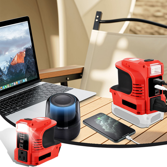 🔌【Smart Powerbank】Mini DC/AC-converter - 300W draagbare powerbank! ⚡ Geschikt voor auto's, campers, buitengebruik en zomerhuisjes