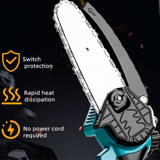 ⚡Beperkte tijd 50% KORTING-Mini Draadloze Elektrische Kettingzaag🚀Gratis verzending🚀