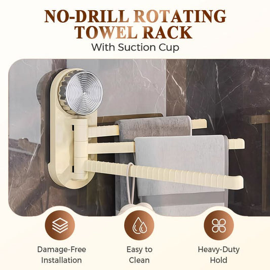 🔥Draaibare handdoekhouder zonder boren met zuignap