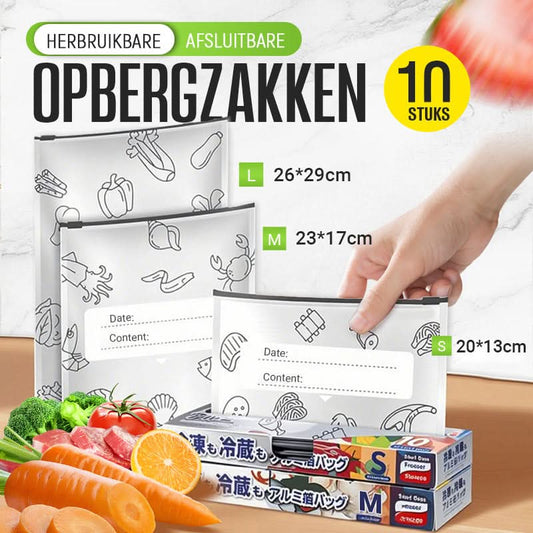 🔥Wereldwijde bestseller🍗 Tijdelijke aanbieding! Koop 3 en krijg 2 gratis🥦Herbruikbare aluminiumfolie verzegelbare opbergzakken