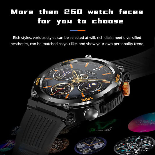 ⌚ Exclusieve Rea -50%! 🌲 Sport-Outdoor Smartwatch – Perfect voor Avonturen & Sport 🚴 | Waterdicht, Bluetooth-Oproep & 100+ Modi ✨