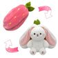 🍓 Hot Sale 50% UIT🍓 Aardbei Konijn Getransformeerd in Klein Konijntje 🎀 Fruit Pop Pluche Speelgoed 🐰