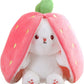 🍓 Hot Sale 50% UIT🍓 Aardbei Konijn Getransformeerd in Klein Konijntje 🎀 Fruit Pop Pluche Speelgoed 🐰