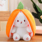 🍓 Hot Sale 50% UIT🍓 Aardbei Konijn Getransformeerd in Klein Konijntje 🎀 Fruit Pop Pluche Speelgoed 🐰