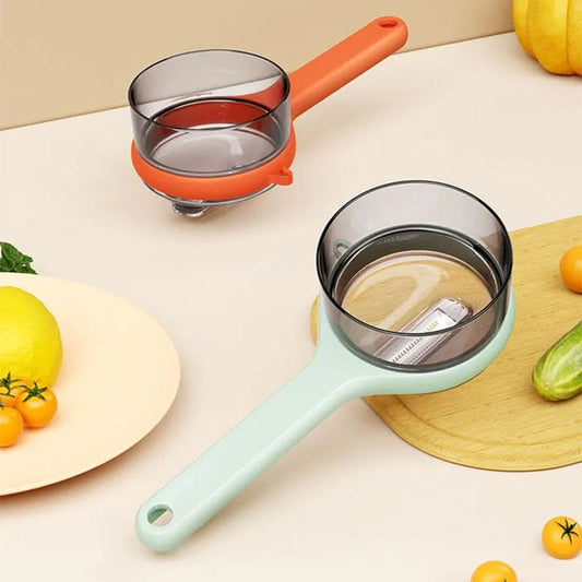 🥒Multifunctionele dunschiller met opvangbakje voor schillen🔥