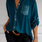 Casual top met patchwork pailletten