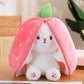 🍓 Hot Sale 50% UIT🍓 Aardbei Konijn Getransformeerd in Klein Konijntje 🎀 Fruit Pop Pluche Speelgoed 🐰