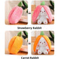 🍓 Hot Sale 50% UIT🍓 Aardbei Konijn Getransformeerd in Klein Konijntje 🎀 Fruit Pop Pluche Speelgoed 🐰