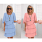 🎁 2026 Nieuw Binnen 50% KORTING 💥 Elegante Gelaagde Jurk met Ruchesmouwen voor Dames – Luchtig, Vrouwelijk & Tijdloos