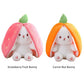 🍓 Hot Sale 50% UIT🍓 Aardbei Konijn Getransformeerd in Klein Konijntje 🎀 Fruit Pop Pluche Speelgoed 🐰