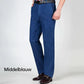 Rechte Pasvorm Stretch Jeans Met Hoge Taille Voor Mannen