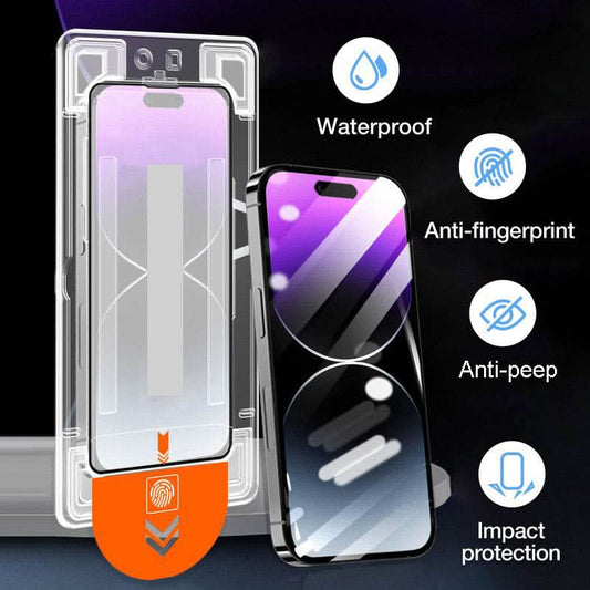 Snel aan te brengen anti-stof en blauw licht scherm privacy protector voor iPhone