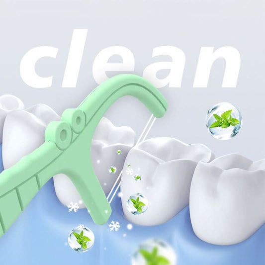 Frisches Zahnseidenset mit praktischer Aufbewahrungsbox