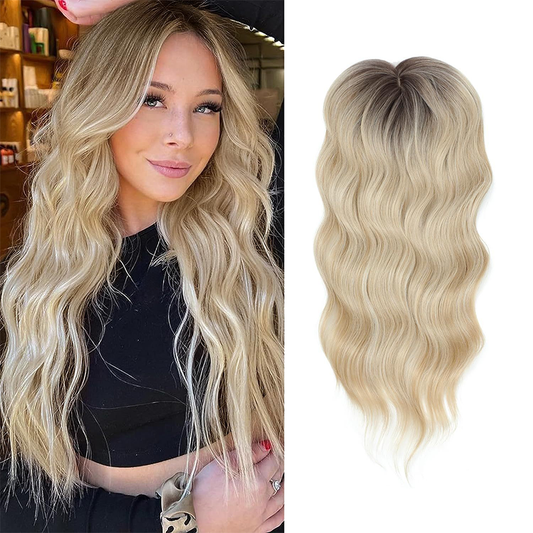 Tijdelijke halfjaarlijkse uitverkoop🔥Golvende clip-in hair topper met pony voor dunner wordend haar