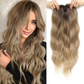 Tijdelijke halfjaarlijkse uitverkoop🔥Golvende clip-in hair topper met pony voor dunner wordend haar