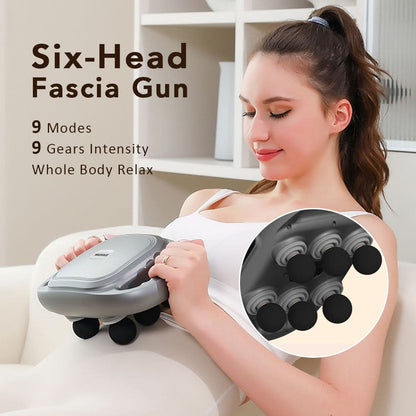 💥Tijdelijke aanbieding 💥6-koppige draadloze massagegun voor volledige lichaamsontspanning
