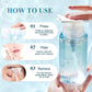 Zachte make-up remover vloeistof om op te drukken