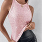 🔥Sequin ronde hals slim fit tanktop