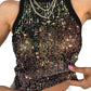 🔥Sequin ronde hals slim fit tanktop