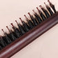 💇Haarstylingkam met natuurlijke borstelharen en houten rattenstaartgreep