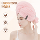 🛁 Grote haarhanddoek met veilige band voor vrouwen