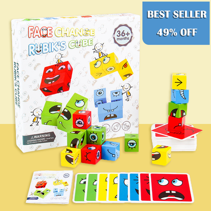 💖HOT SALE 50% KORTING🎁5D Puzzel Educatief Gezichten Veranderend Familie Spel🧩