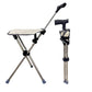 2-in-1 opvouwbare wandelstok met stoel