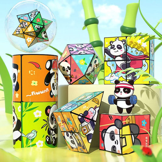 🧒✨Creatieve opvouwbare panda-magische kubus voor kinderen🐼✨