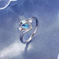 ✨💍 Koop 2 Krijg 1 Gratis 🔥 Geometrische Ovale Maansteen Ring met Zirkonia Accenten – Mystiek, Sprankelend & Tijdloos Elegant! 🌙✨