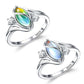 ✨💍 Koop 2 Krijg 1 Gratis 🔥 Geometrische Ovale Maansteen Ring met Zirkonia Accenten – Mystiek, Sprankelend & Tijdloos Elegant! 🌙✨