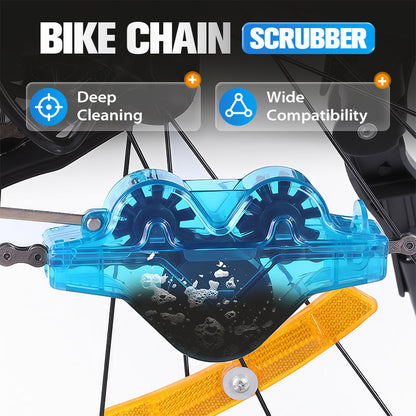 🚴‍♀️ Koop 2 en krijg 1 gratis! ✨ Fietskettingreiniger - Dieptereinigingsset met ingebouwde herbruikbare borstelkop 🔧💦