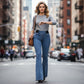 🎁2026 Nieuw binnen 50% KORTING💥👖Dames high-waist stretch flared denim jeans🚀