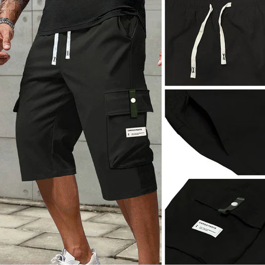 👖Casual 3/4-cargobroek voor heren met trekkoord