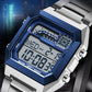 Unisex Vierkante Digitale Horloge met Lichtgevend Display