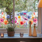 💘Valentijnsaanbieding: 50% Korting!🌸 Venster vol Leven: Kleurrijk Bloemenboeket Raamsticker – Geen Lijmresten, Geen Gedoe!