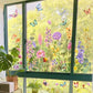 💘Valentijnsaanbieding: 50% Korting!🌸 Venster vol Leven: Kleurrijk Bloemenboeket Raamsticker – Geen Lijmresten, Geen Gedoe!