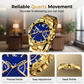 Klassiek herenhorloge van metaal met quartz uurwerk