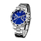 Klassiek herenhorloge van metaal met quartz uurwerk