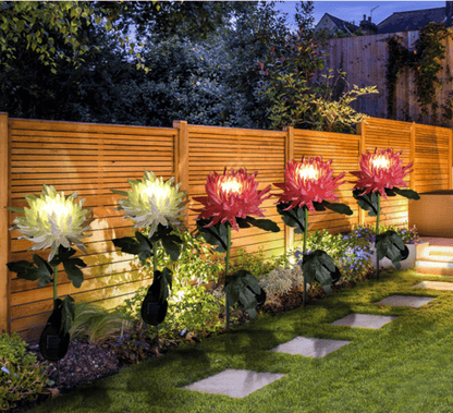 PRINTEMPS ARTIFICIEL Chrysanthème SOLAIRE JARDIN PIQUET LED