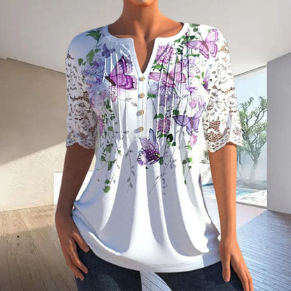 Women's Elegant Blouse™ | Elegant ontwerp met print