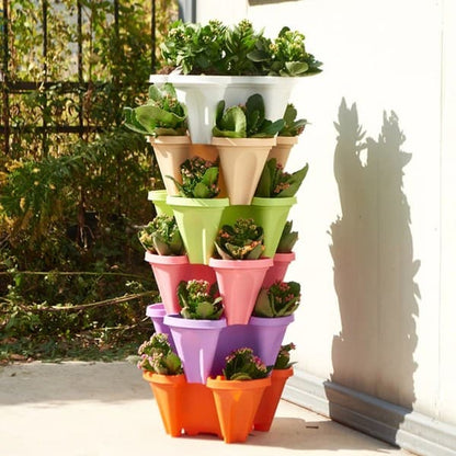 Pots de fleurs empilables™ | Rendez votre jardin visuellement attrayant