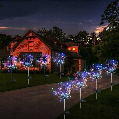 Feux d'artifice de jardin solaires étanches