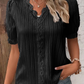 V-hals Plain Lace Elegant Shirt - Koop 2 gratis verzending