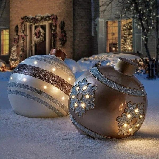 🎄Vroege kerstuitverkoop 49% korting - PVC opblaasbare versierde kerstbal voor buiten