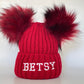 Knitted Pompoms Beanie™ | Schattige muts voor baby's tot volwassenen