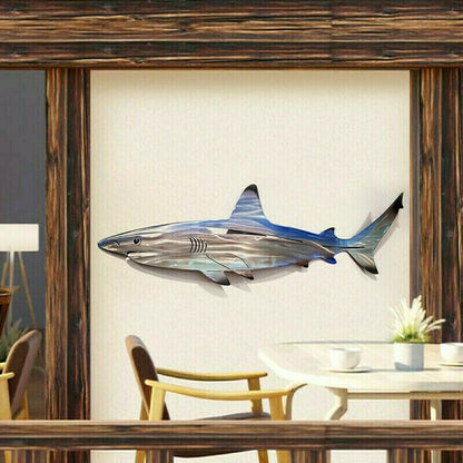 【49% korting】 - 🦈 Metalen haai kunst muur sticker