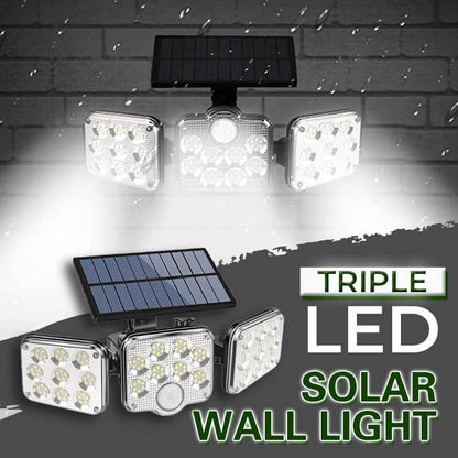 Applique solaire triple LED - Promotion du dernier jour -50 %