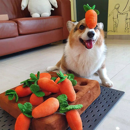 Carrot Plush™ | Honden speelgoed dat helpt tegen verveling en verlatingsangst!